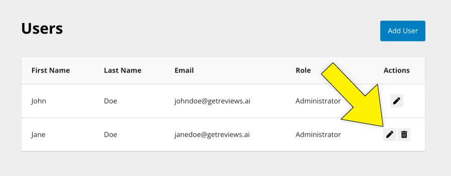 Edit user permissions